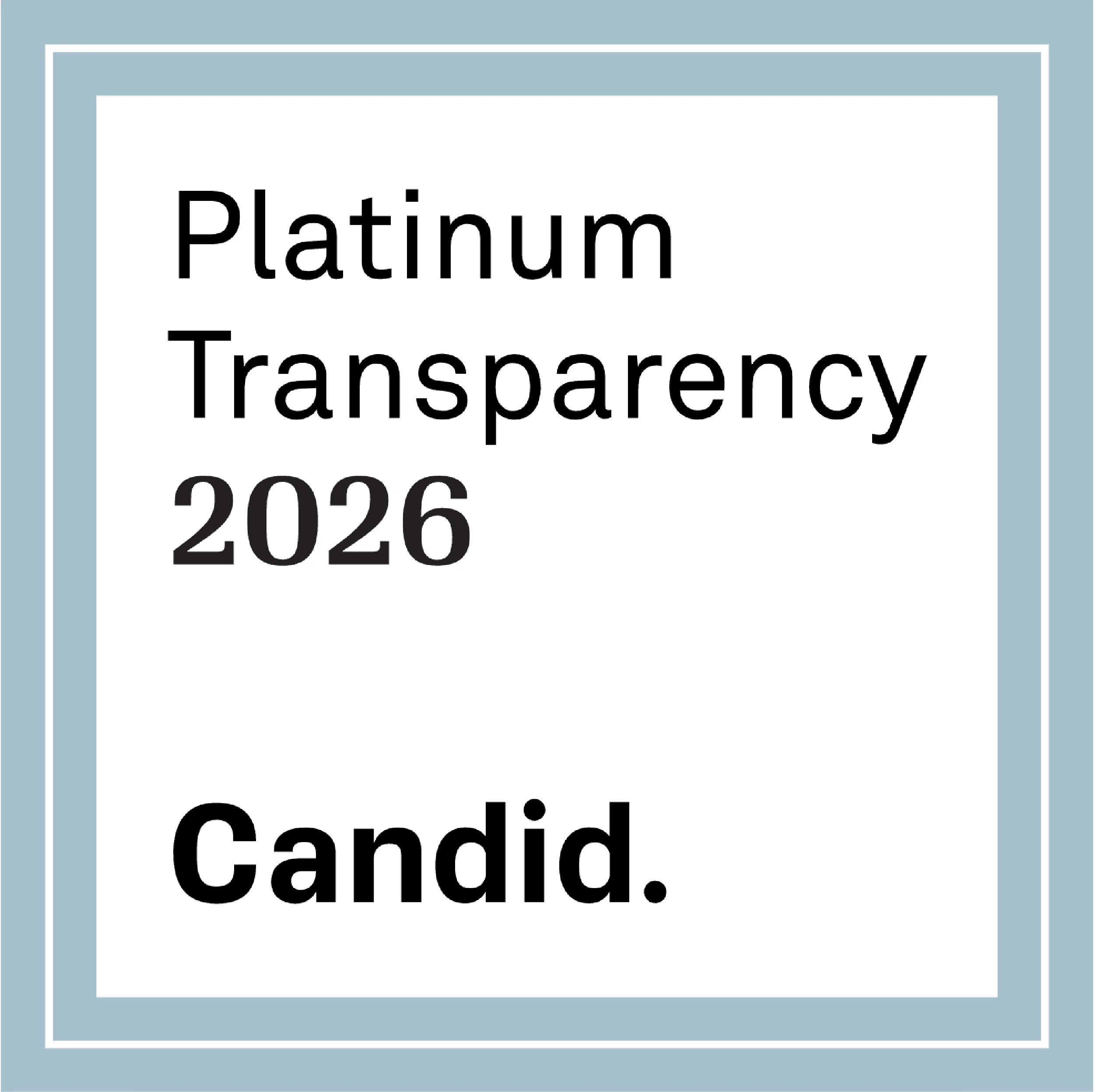 Candid Platinum Transparency seal